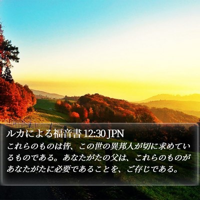 ルカによる福音書 12:30 JPN Bible Verse Image