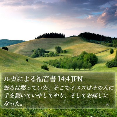 ルカによる福音書 14:4 JPN Bible Verse Image