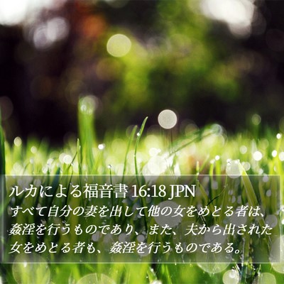 ルカによる福音書 16:18 JPN Bible Verse Image
