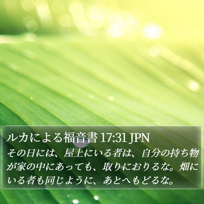 ルカによる福音書 17:31 JPN Bible Verse Image