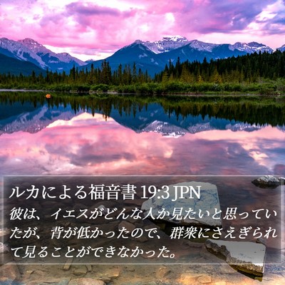 ルカによる福音書 19:3 JPN Bible Verse Image