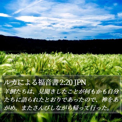 ルカによる福音書 2:20 JPN Bible Verse Image