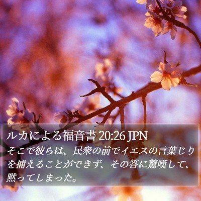 ルカによる福音書 20:26 JPN Bible Verse Image