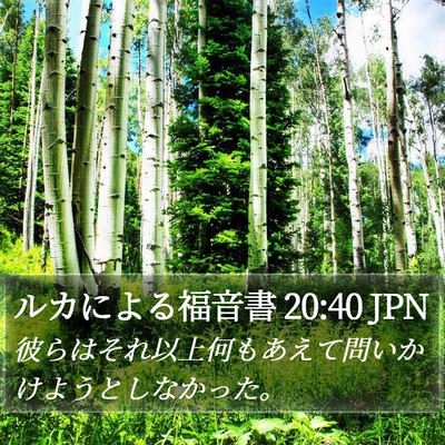 ルカによる福音書 20:40 JPN Bible Verse Image