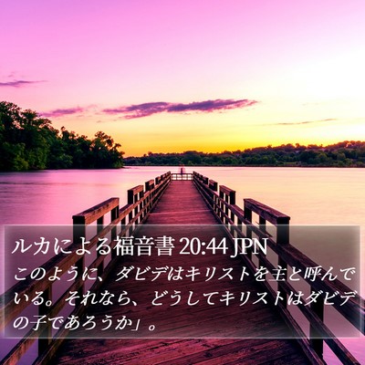 ルカによる福音書 20:44 JPN Bible Verse Image