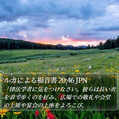 ルカによる福音書 20:46 JPN Bible Verse Image