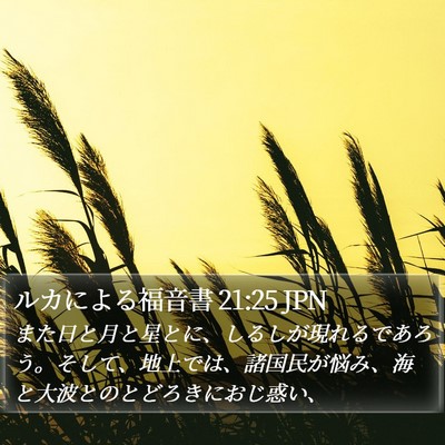 ルカによる福音書 21:25 JPN Bible Verse Image