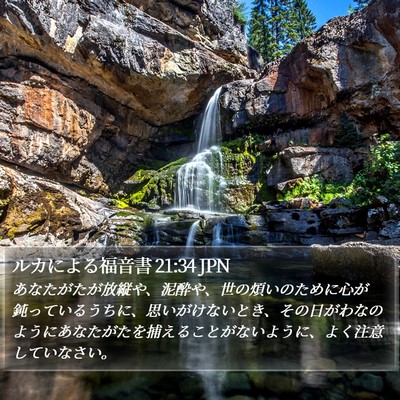 ルカによる福音書 21:34 JPN Bible Verse Image