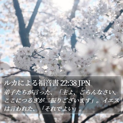 ルカによる福音書 22:38 JPN Bible Verse Image