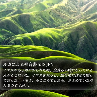 ルカによる福音書 5:12 JPN Bible Verse Image