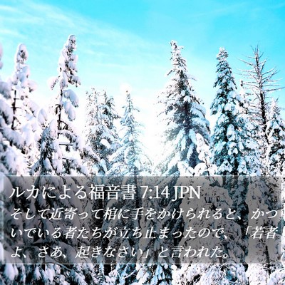 ルカによる福音書 7:14 JPN Bible Verse Image