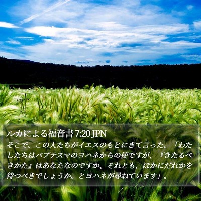 ルカによる福音書 7:20 JPN Bible Verse Image