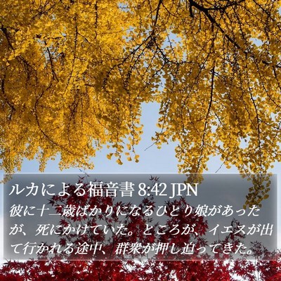 ルカによる福音書 8:42 JPN Bible Verse Image