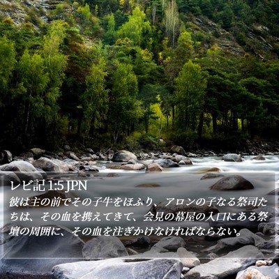 レビ記 1:5 JPN Bible Verse Image