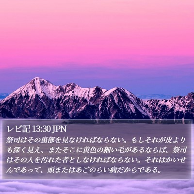 レビ記 13:30 JPN Bible Verse Image