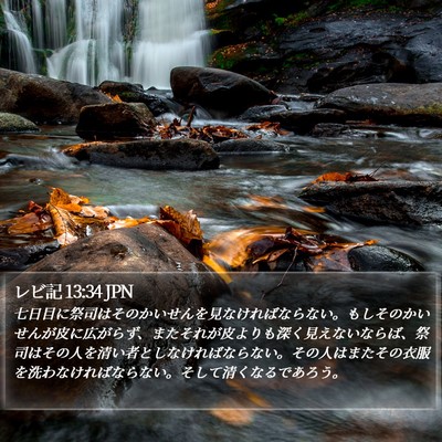 レビ記 13:34 JPN Bible Verse Image