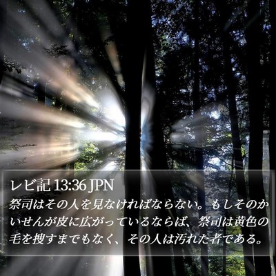 レビ記 13:36 JPN Bible Verse Image