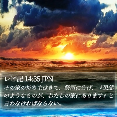 レビ記 14:35 JPN Bible Verse Image