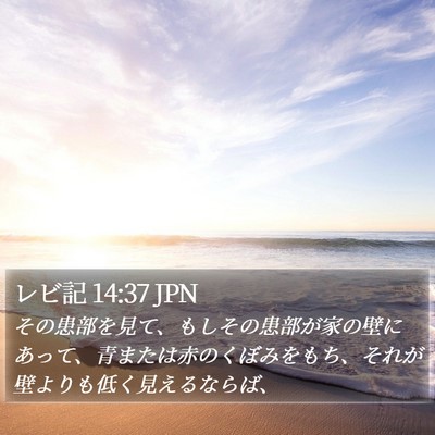 レビ記 14:37 JPN Bible Verse Image
