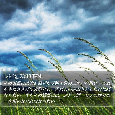 レビ記 23:13 JPN Bible Verse Image