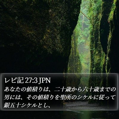 レビ記 27:3 JPN Bible Verse Image