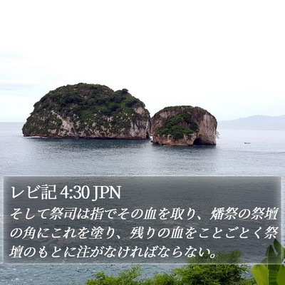 レビ記 4:30 JPN Bible Verse Image