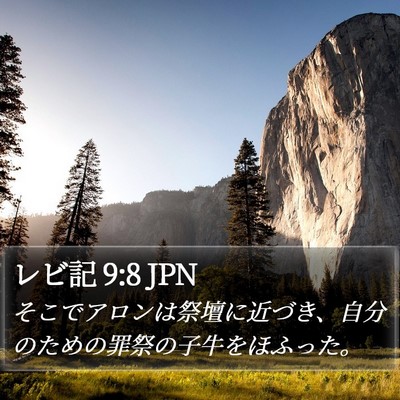 レビ記 9:8 JPN Bible Verse Image