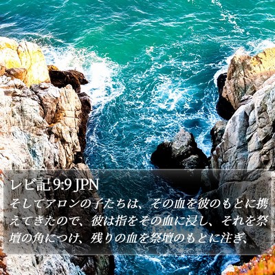 レビ記 9:9 JPN Bible Verse Image