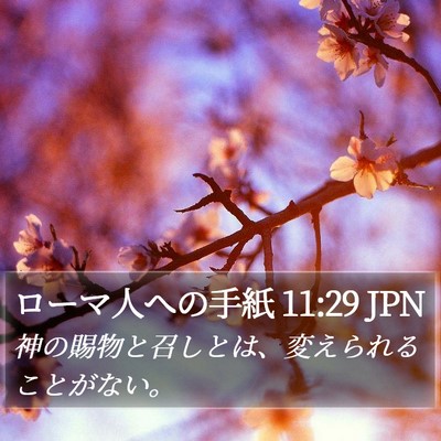 ローマ人への手紙 11:29 JPN Bible Verse Image