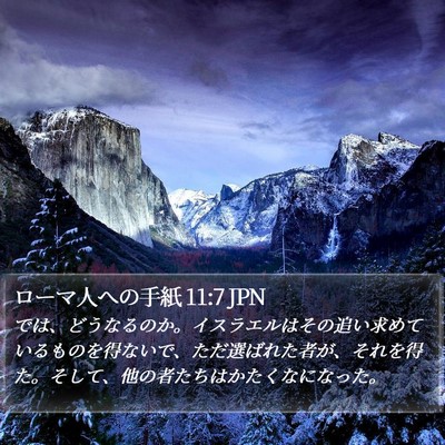 ローマ人への手紙 11:7 JPN Bible Verse Image
