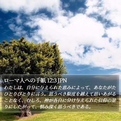 ローマ人への手紙 12:3 JPN Bible Verse Image