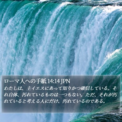 ローマ人への手紙 14:14 JPN Bible Verse Image