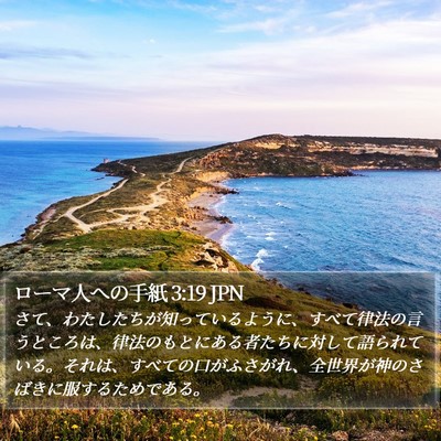 ローマ人への手紙 3:19 JPN Bible Verse Image