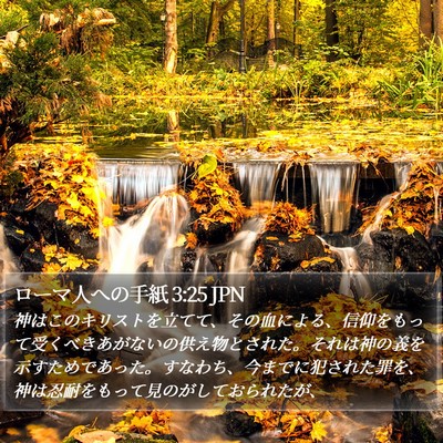 ローマ人への手紙 3:25 JPN Bible Verse Image