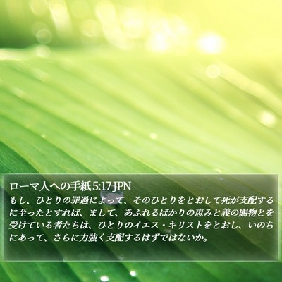 ローマ人への手紙 5:17 JPN Bible Verse Image