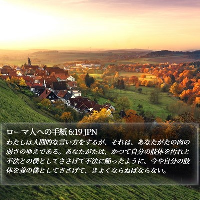 ローマ人への手紙 6:19 JPN Bible Verse Image