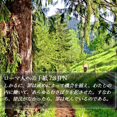 ローマ人への手紙 7:8 JPN Bible Verse Image