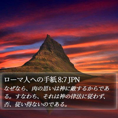 ローマ人への手紙 8:7 JPN Bible Verse Image