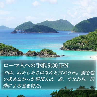 ローマ人への手紙 9:30 JPN Bible Verse Image