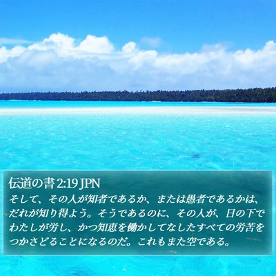 伝道の書 2:19 JPN Bible Verse Image