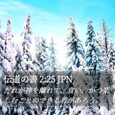 伝道の書 2:25 JPN Bible Verse Image