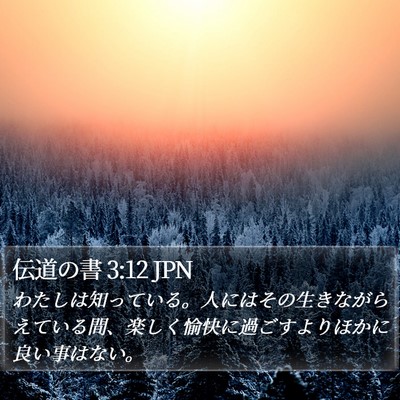 伝道の書 3:12 JPN Bible Verse Image