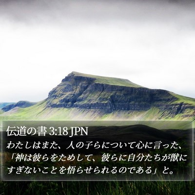 伝道の書 3:18 JPN Bible Verse Image