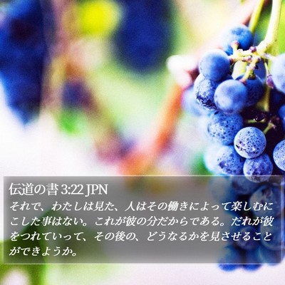 伝道の書 3:22 JPN Bible Verse Image