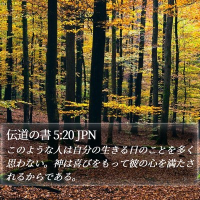 伝道の書 5:20 JPN Bible Verse Image