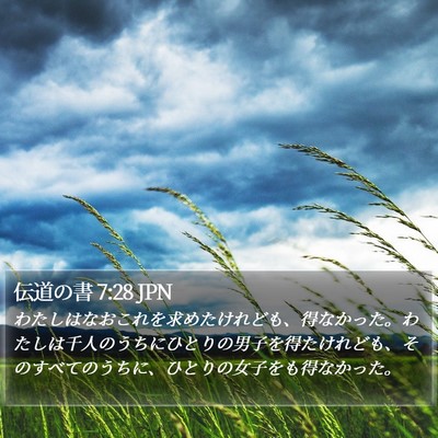 伝道の書 7:28 JPN Bible Verse Image
