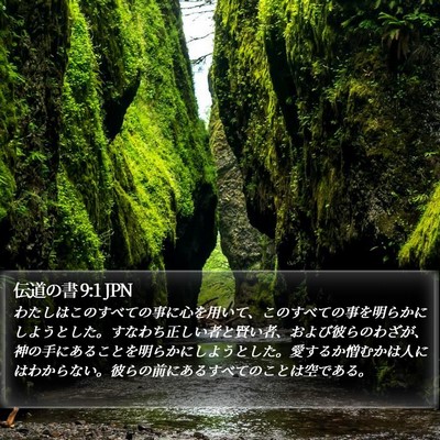 伝道の書 9:1 JPN Bible Verse Image