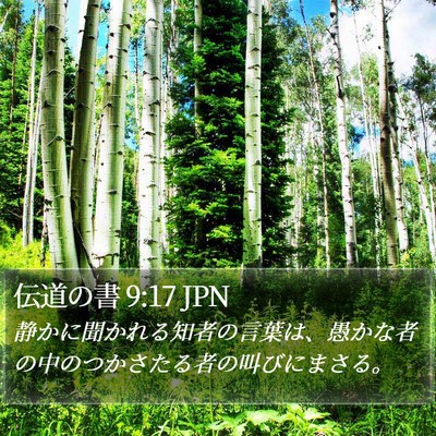 伝道の書 9:17 JPN Bible Verse Image