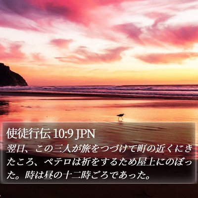 使徒行伝 10:9 JPN Bible Verse Image