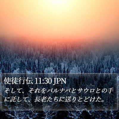 使徒行伝 11:30 JPN Bible Verse Image